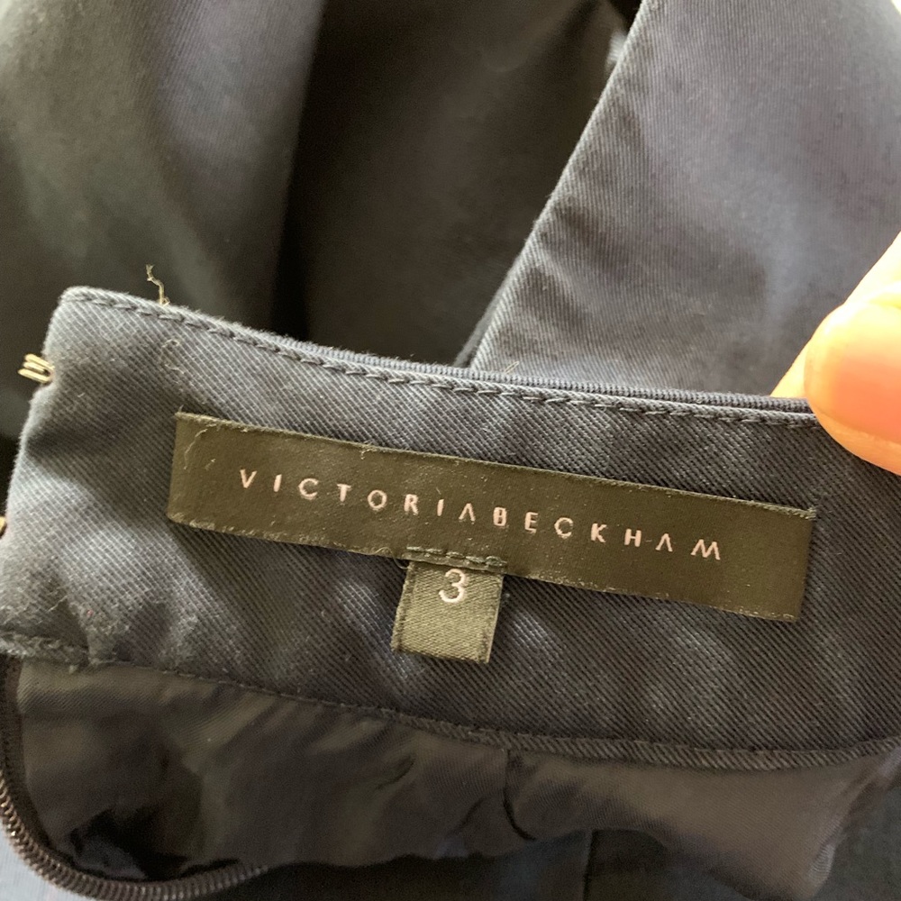 Victoria Beckham Navy Mock Neck Sleeveless Top - Picture 6 of 8